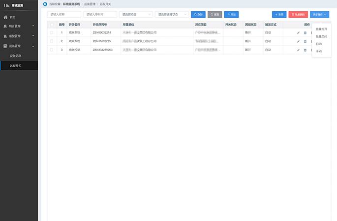 智能聯(lián)動(dòng)噴淋管理，或遠(yuǎn)程一鍵控制